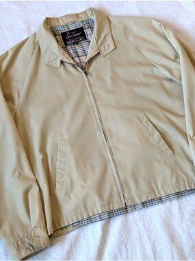 Sears Sportswear Vintage 60s 70s Men's Boxy Plaid Lined Harrington Jacket 44
